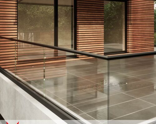 Amenajare elegantă de terasă cu pergolă din aluminiu și acoperiș retractabil